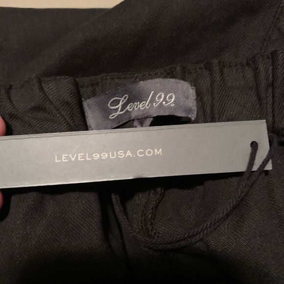 NWT! Level 99 black linen blend lounge pants - Picture 6 of 13